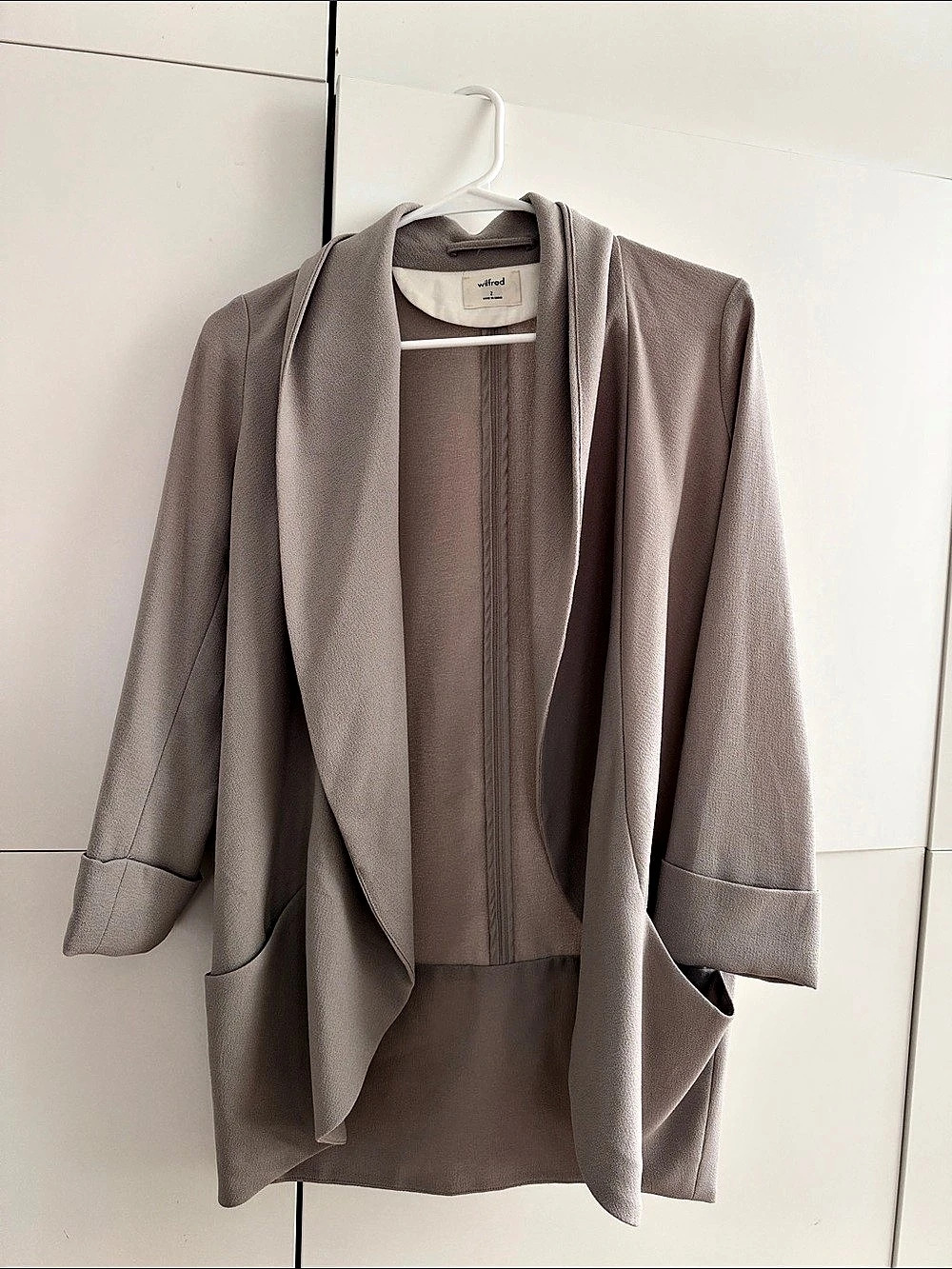 Wilfred Chevalier Jacket Draped Front Brown